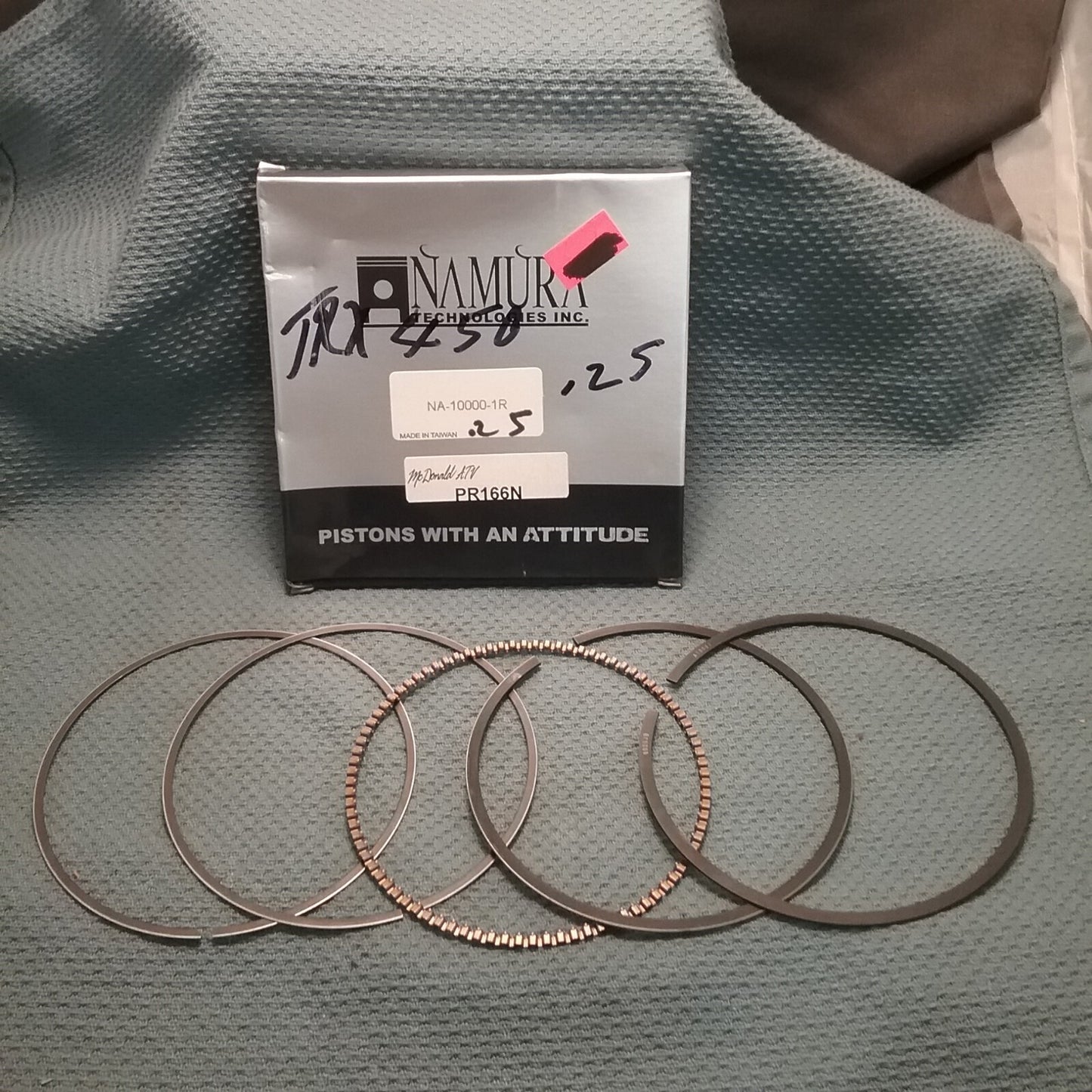 NEW NAMURA NA-10000-1R Piston Ring Set 90.21mm .25 HONDA TRX450 98-04