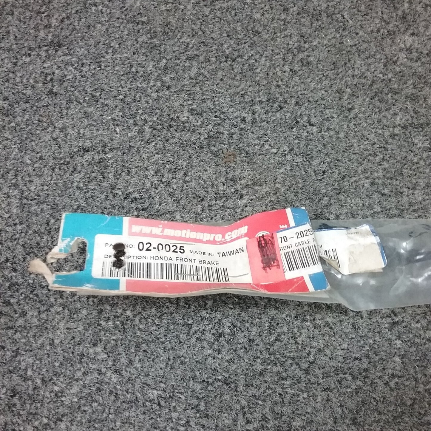 NEW MOTION PRO 02-0025 BLACK VINYL CABLE, FRONT BRAKE HONDA ATC185