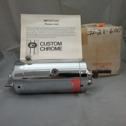 NEW CCI 28-600 STARTER, CUSTOM CROME 10T HARLEY DAVIDSON