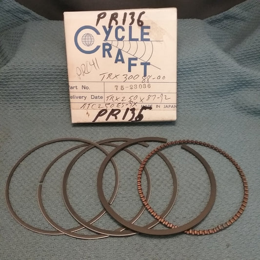 NEW CYCLE CRAFT 75-23036 PISTON RINGS 74MM .25 HONDA ATC250ES 87-89