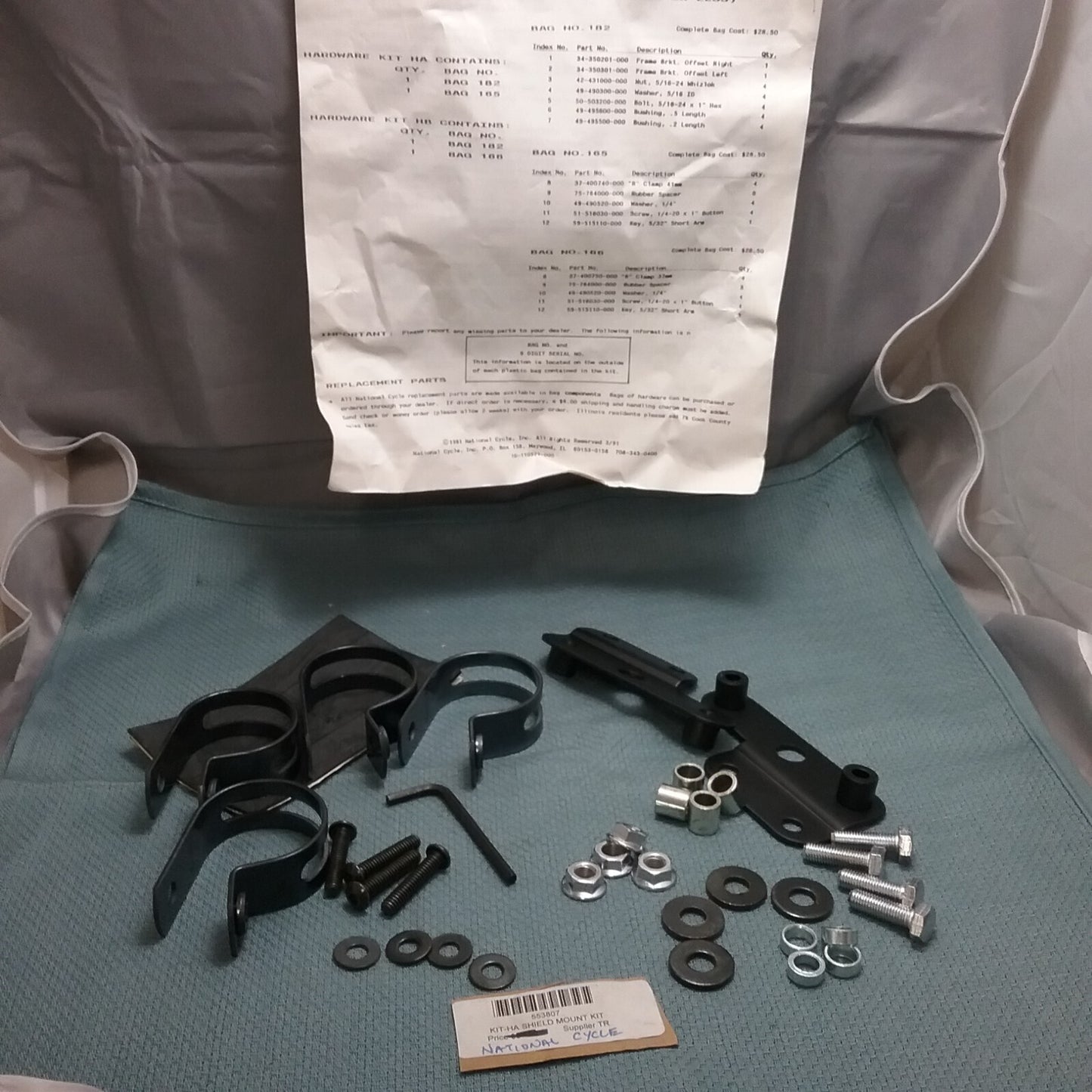 NEW NATIONAL CYCLE 55-3807 HA SHIELD MOUNT KIT