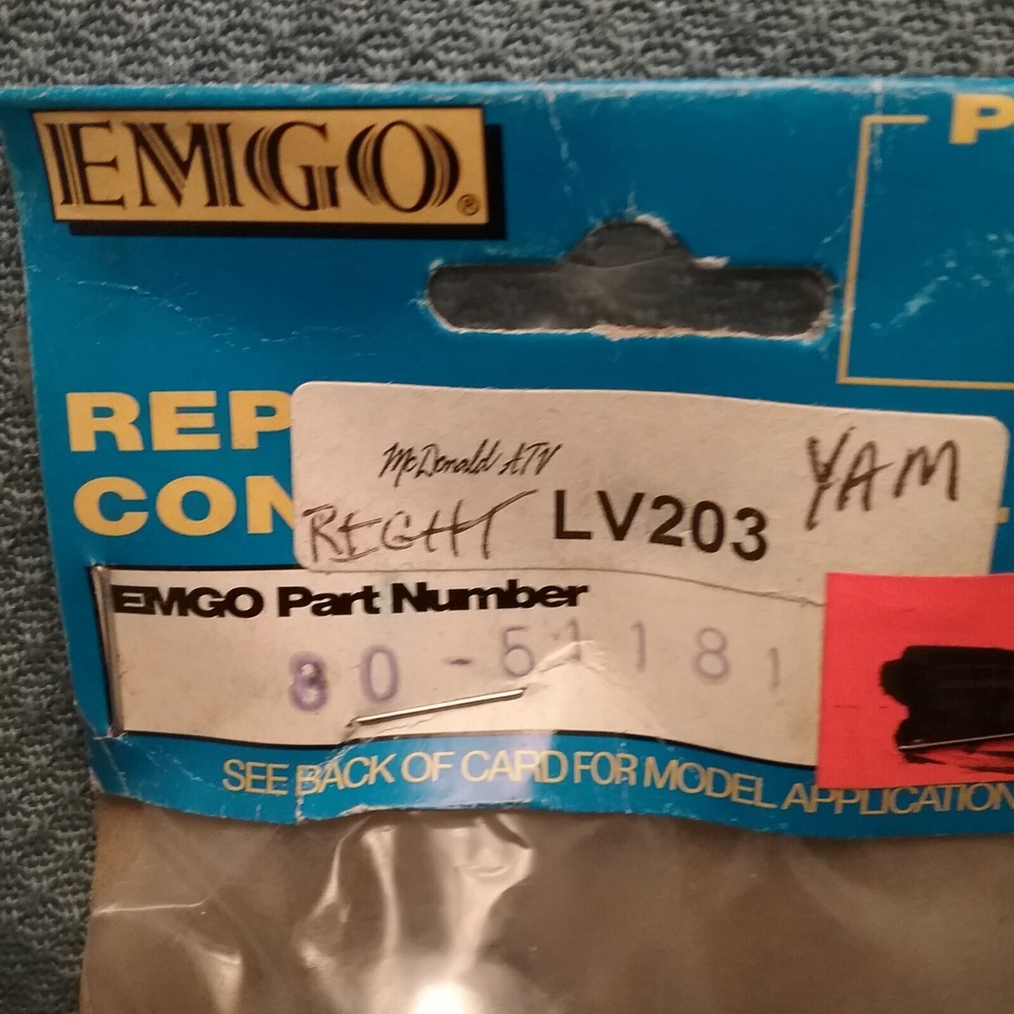 NEW EMGO 30-51181 LEVER 2 YAMAHA 59V-83922-00 Moto-4 86-13