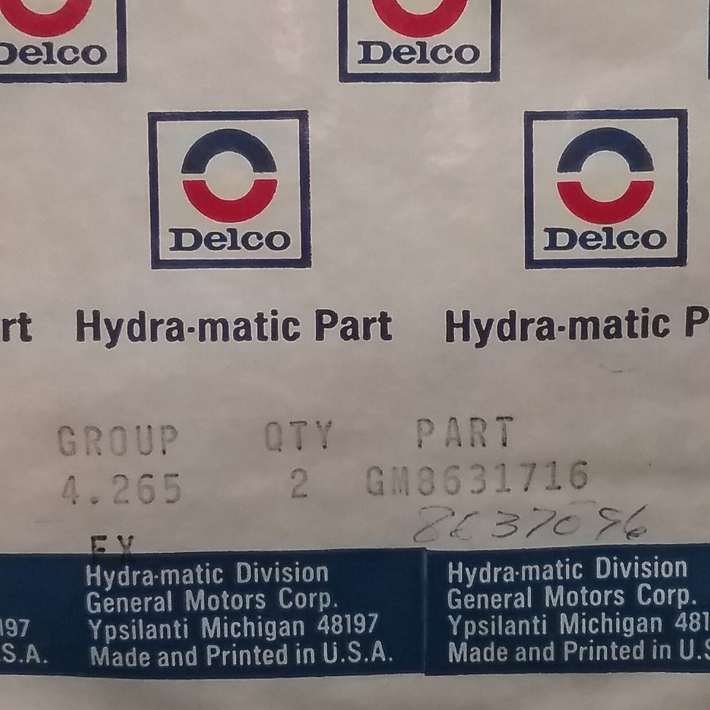 QTY 2 NEW GENIUNE AC DELCO 8637096 VALVE BODY SPACER GASKET GM 8631716