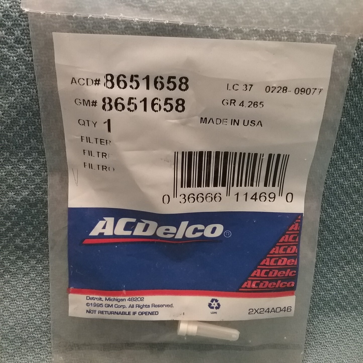 NEW AC DELCO 8651658 Automatic Transmission Shift Solenoid Valve Screen