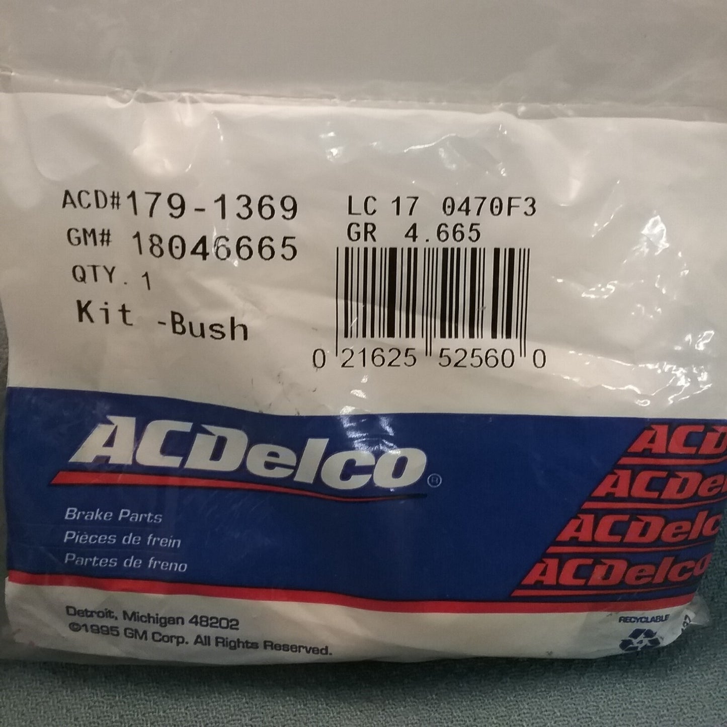NEW ACDELCO 179-1369 Disc Brake Caliper Pin Boot KIT GM 18046665