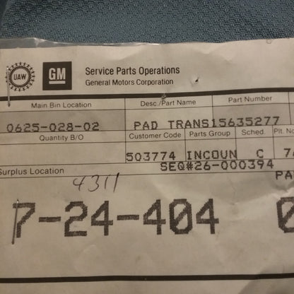 NEW GENUINE GM 15635277 Insert, 5Th & Rev Shift Fork