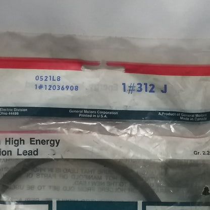 NEW ACDELCO 312J 8MM HIGH ENERGY IGNITION LEAD GM 12036908