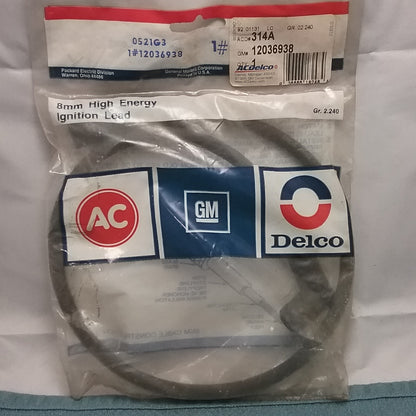 NEW ACDELCO 314A 8MM HIGH ENERGY IGNITION LEAD GM 12036938