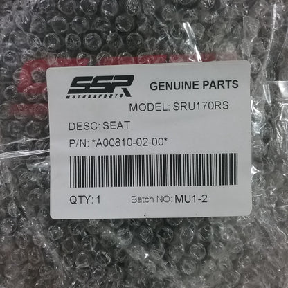 NEW SSR A00810-02-00 SEAT BACK AND BRACKET SRU170RS