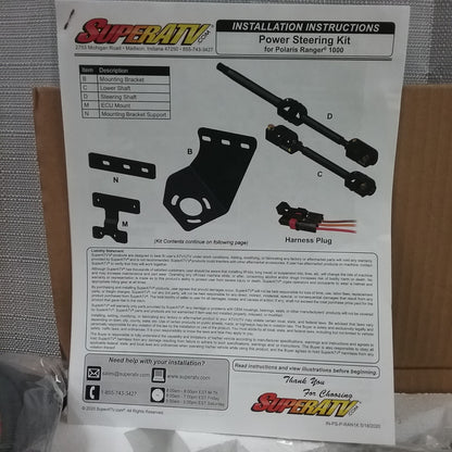 NEW SUPERATV PS-P-RAN1K POWER STEERING KIT POLARIS RANGER 1000 2020+