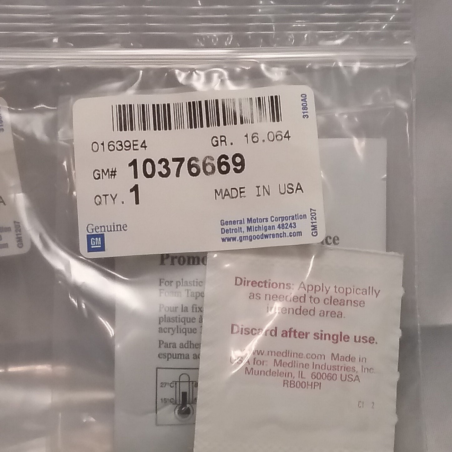 QTY 2 NEW GENUINE GM 10376669 SEALER KIT, WINDSHIELD WIPER MOTOR