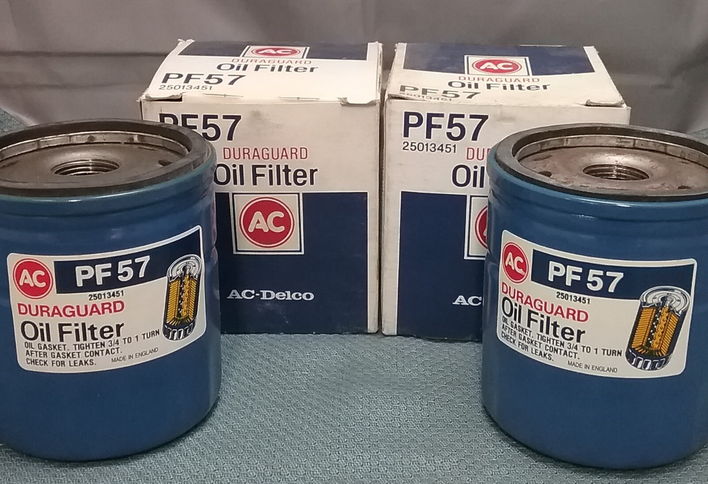 QTY 2 NEW ACDELCO PF57 DURAGUARD OIL FILTER GM 25013451