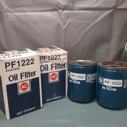 QTY 2 NEW ACDELCO PF1222 OIL FILTER GM 25161878