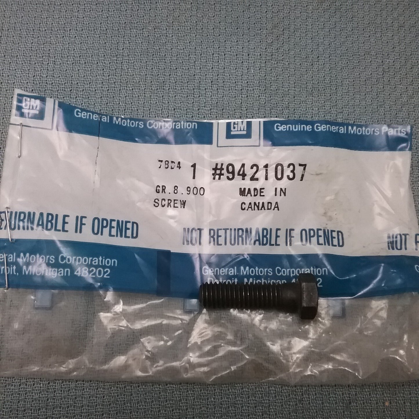 NEW GENUINE GM 9421037 BOLT/SCREW, HEXAGON