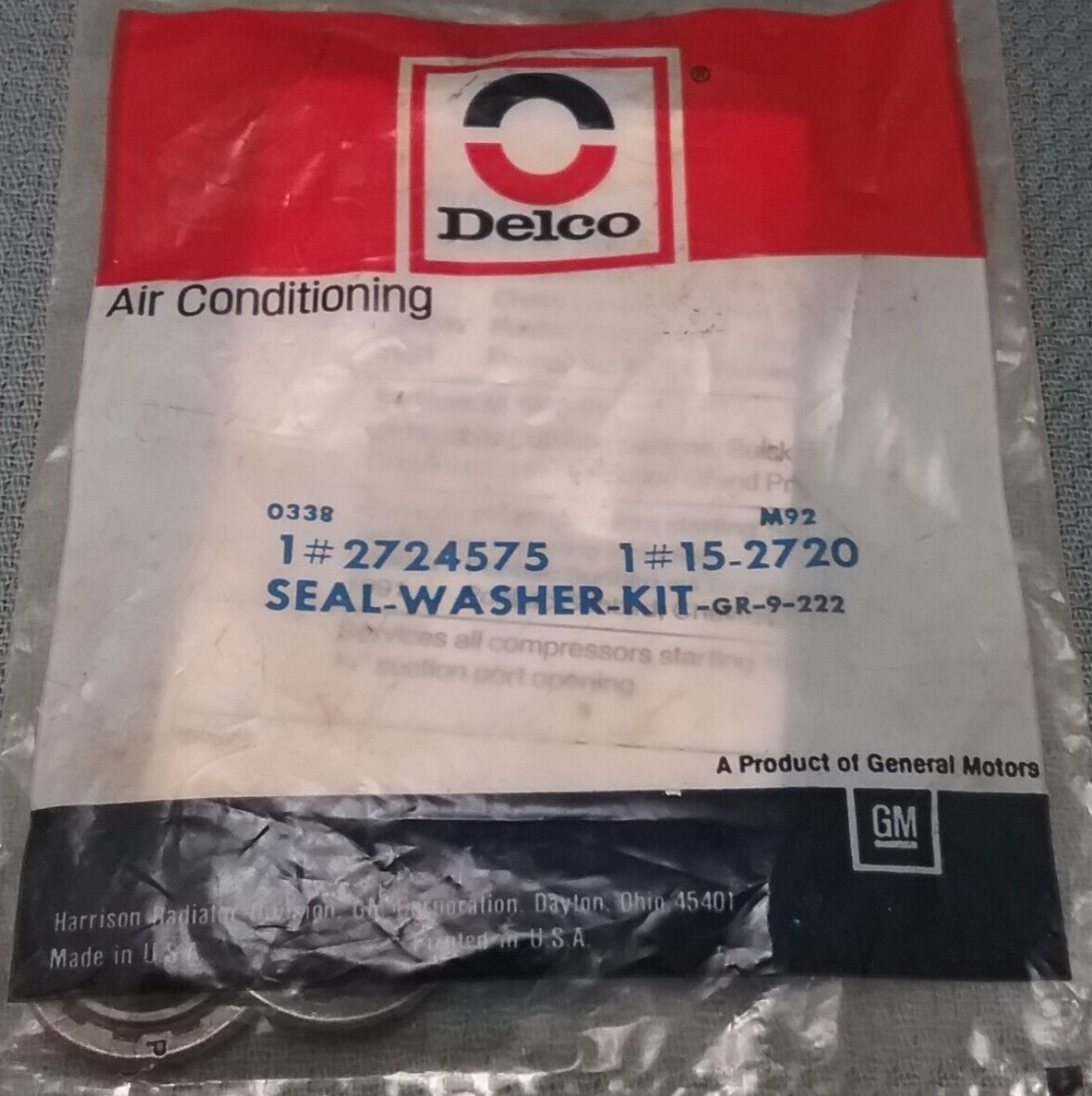 NEW ACDELCO 15-2720 SEAL-WASHER KIT GM 2724575
