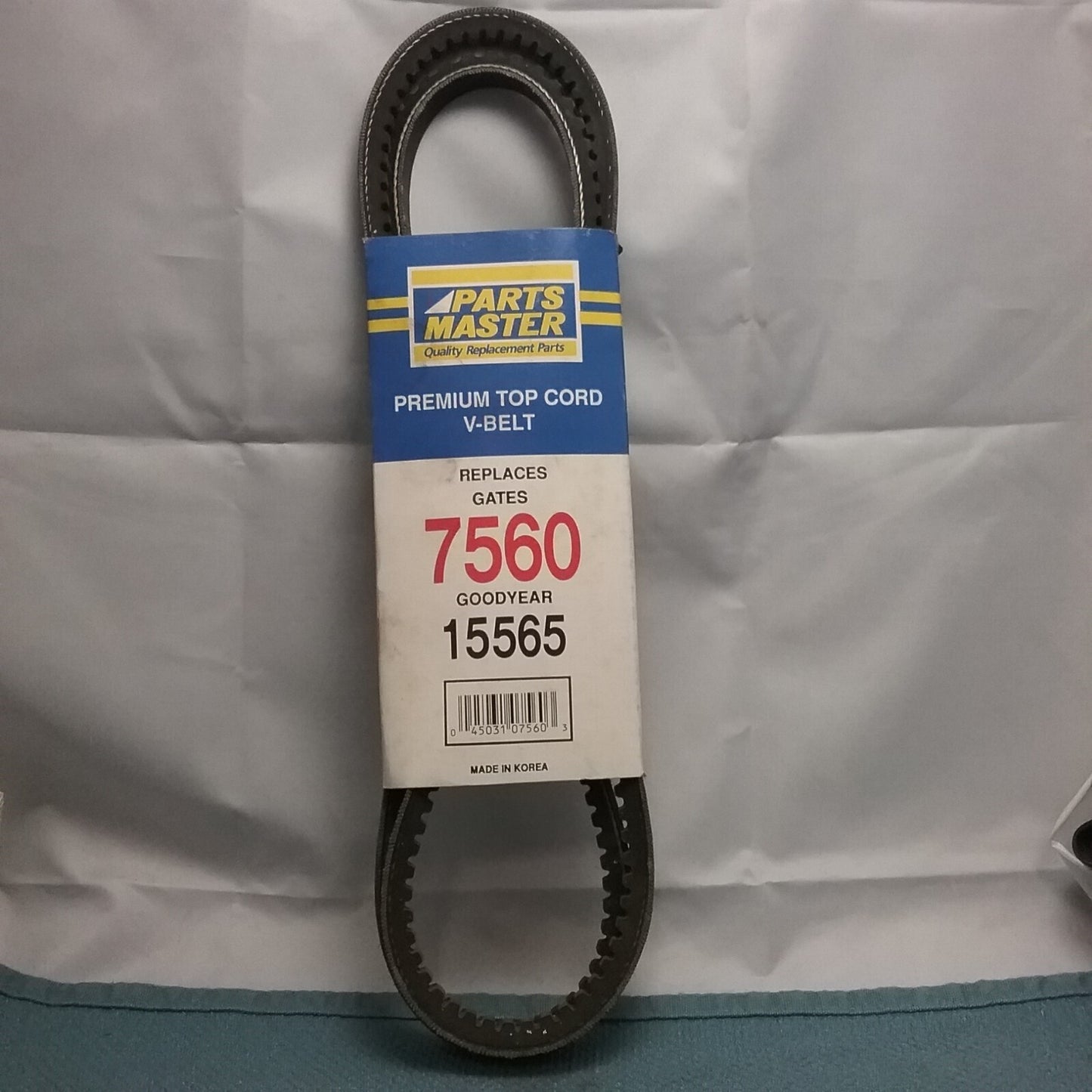 NEW PARTS MASTER REPLACES GOODYEAR 15565, GATES 7560, DAYCO 15560/56015 V-BELT