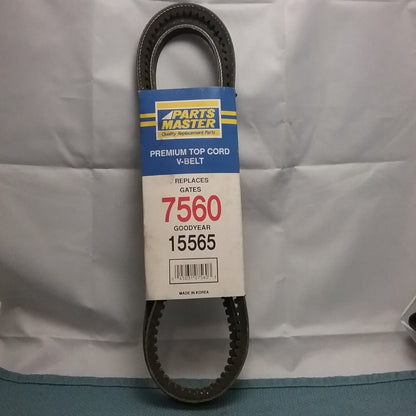 NEW PARTS MASTER REPLACES GOODYEAR 15565, GATES 7560, DAYCO 15560/56015 V-BELT