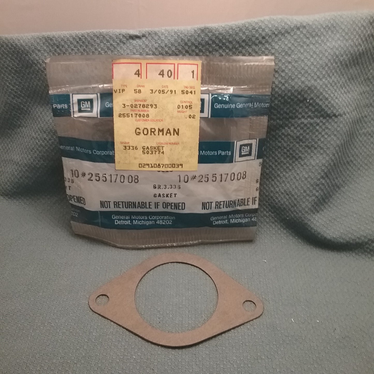NEW GENUINE GM 25517008 Gasket, Throttle Body