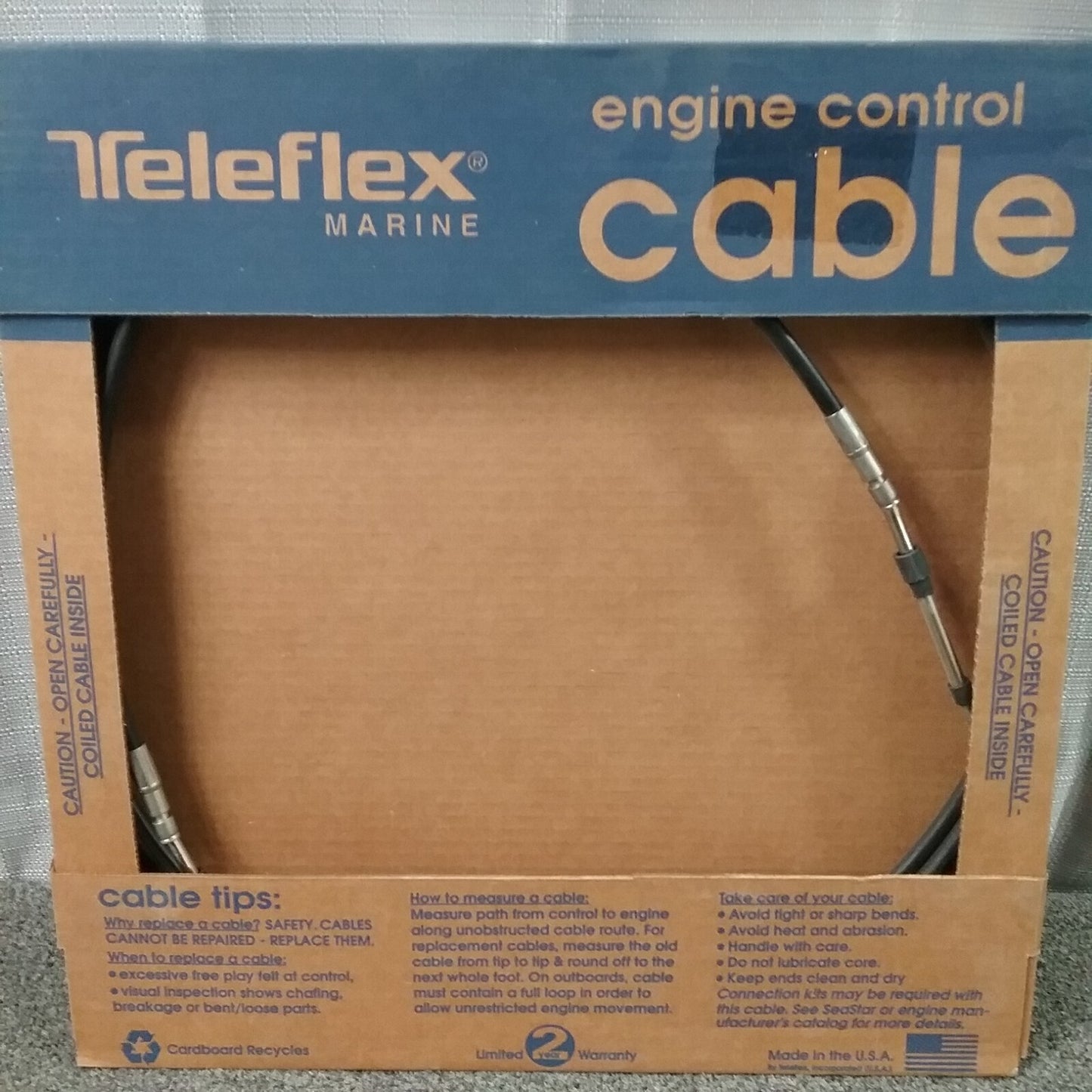 NEW TELEFLEX CCX63312 Control Cable Assembly, 3300 TFXtreme, 12'