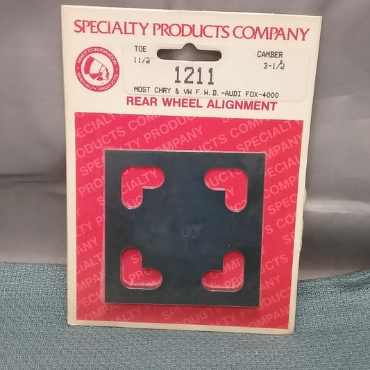 NEW SPC 1211 FULL CONTACT REAR WHEEL ALIGNMENT SHIM CAMBER 3-1/2"/TOE 1-1/2"