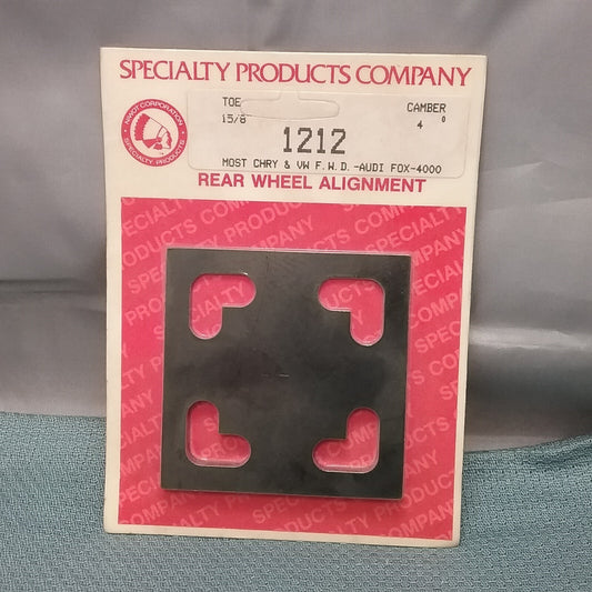 NEW SPC 1212 FULL CONTACT REAR WHEEL ALIGNMENT SHIM CAMBER 4"/TOE 1-5/8"