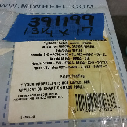 NEW MICHIGAN WHEEL 992103 VORTEX PERFORMANCE PROPELLER 13.75" X 15" NEED HUB KIT