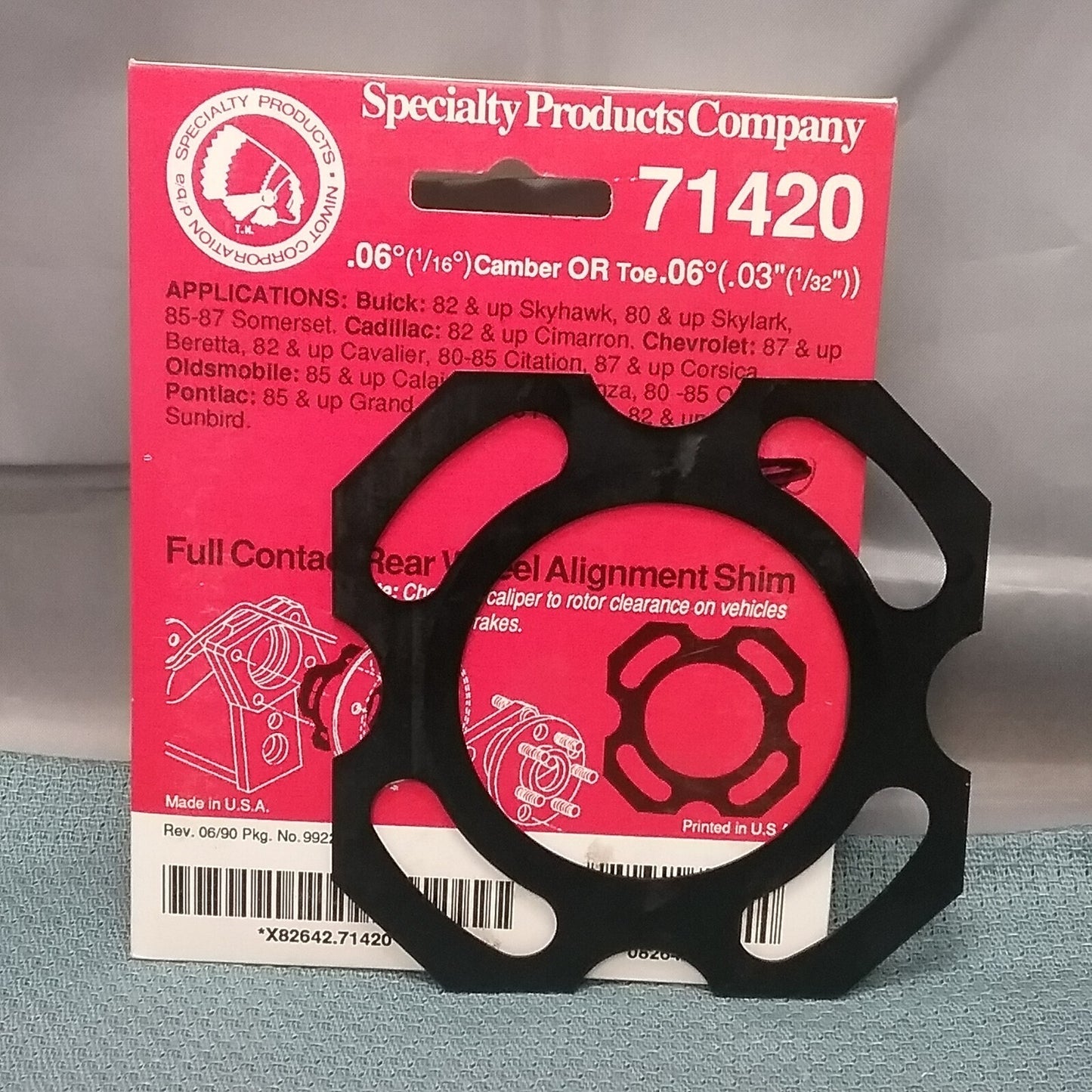 NEW SPC 71420 FULL CONTACT REAR WHEEL ALIGNMENT SHIM CAMBER 1/16"/TOE 1/32"