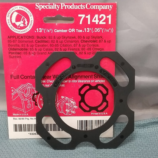 NEW SPC 71421 FULL CONTACT REAR WHEEL ALIGNMENT SHIM CAMBER 1/8"/TOE 1/16"