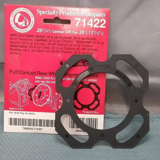 NEW SPC 71422 FULL CONTACT REAR WHEEL ALIGNMENT SHIM CAMBER 1/4"/TOE 1/8"