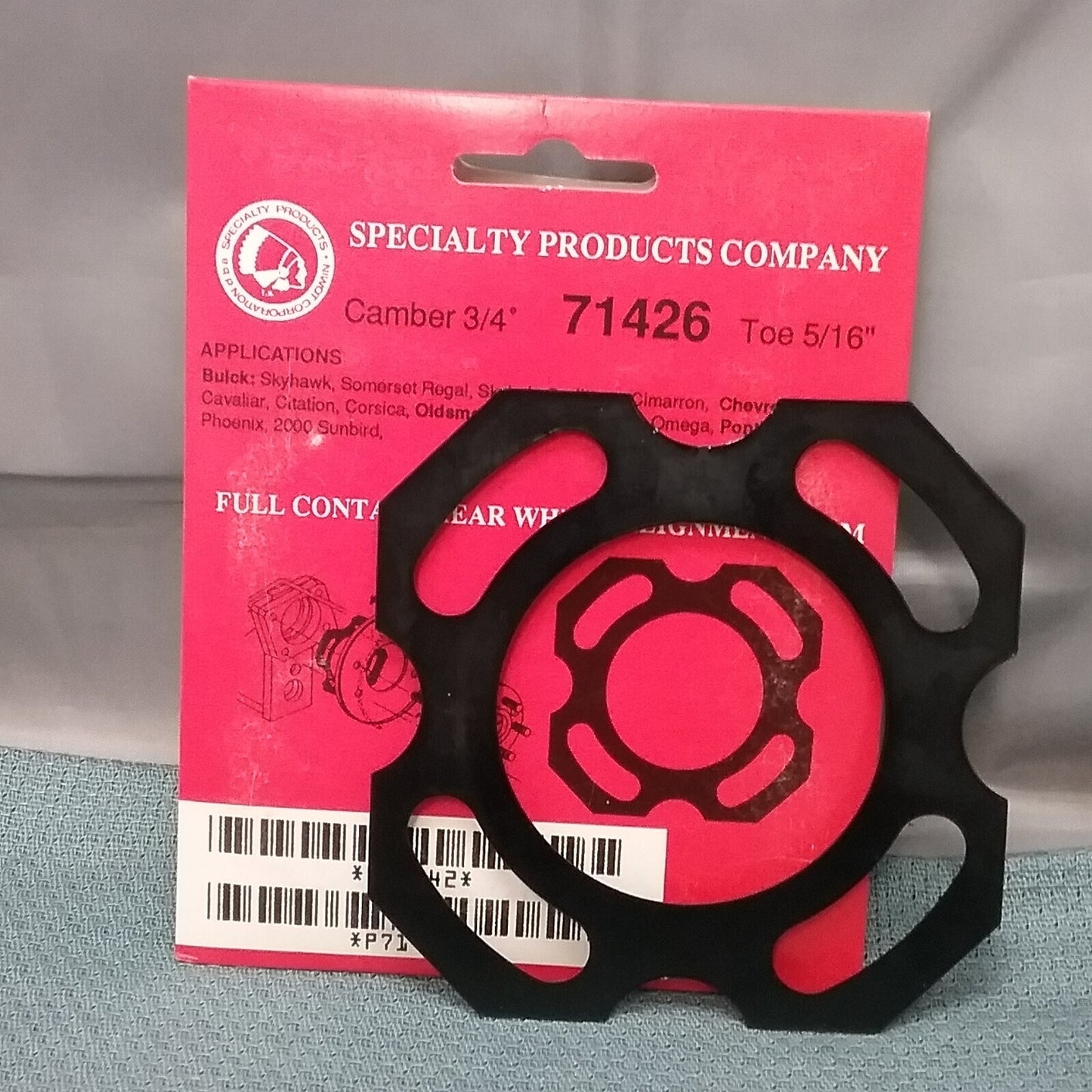 NEW SPC 71426 FULL CONTACT REAR WHEEL ALIGNMENT SHIM CAMBER 3/4"/TOE 5/16"