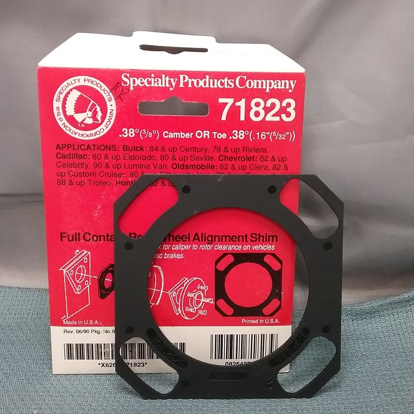 NEW SPC 71823 FULL CONTACT REAR WHEEL ALIGNMENT SHIM CAMBER 3/8"/TOE 5/32"