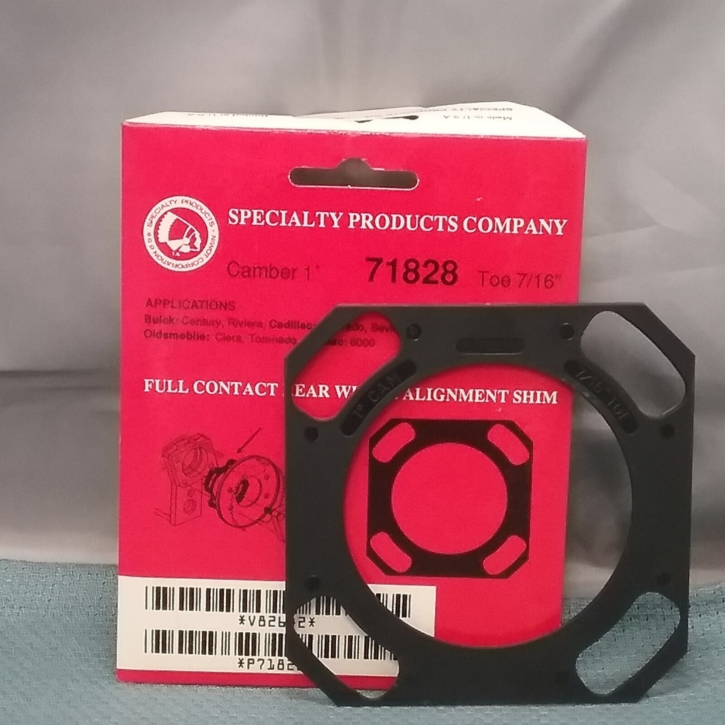 NEW SPC 71828 FULL CONTACT REAR WHEEL ALIGNMENT SHIM CAMBER 1"/TOE 7/16"