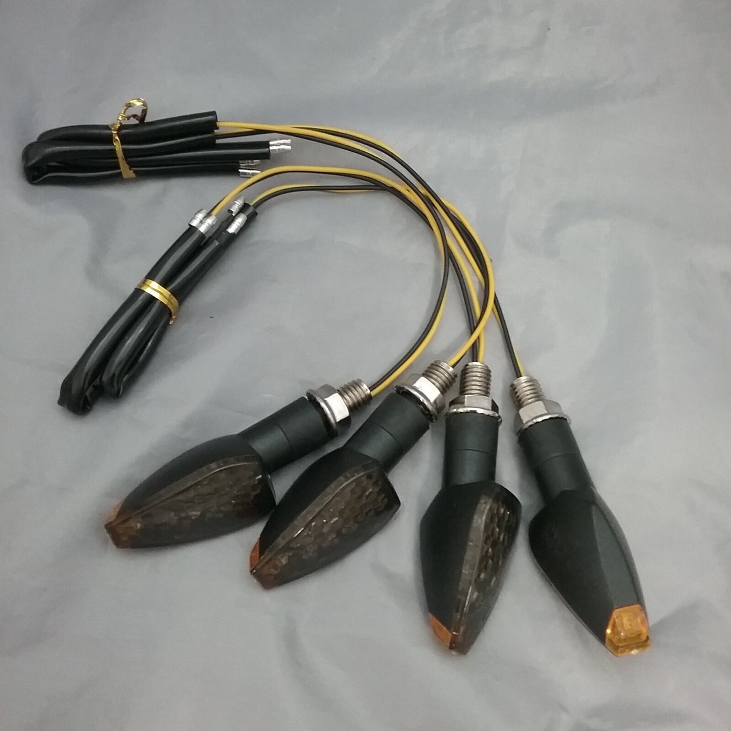 4PCS/KIT MOTORCYCLE LED TURN SIGNAL SMOKE LENS 12V W