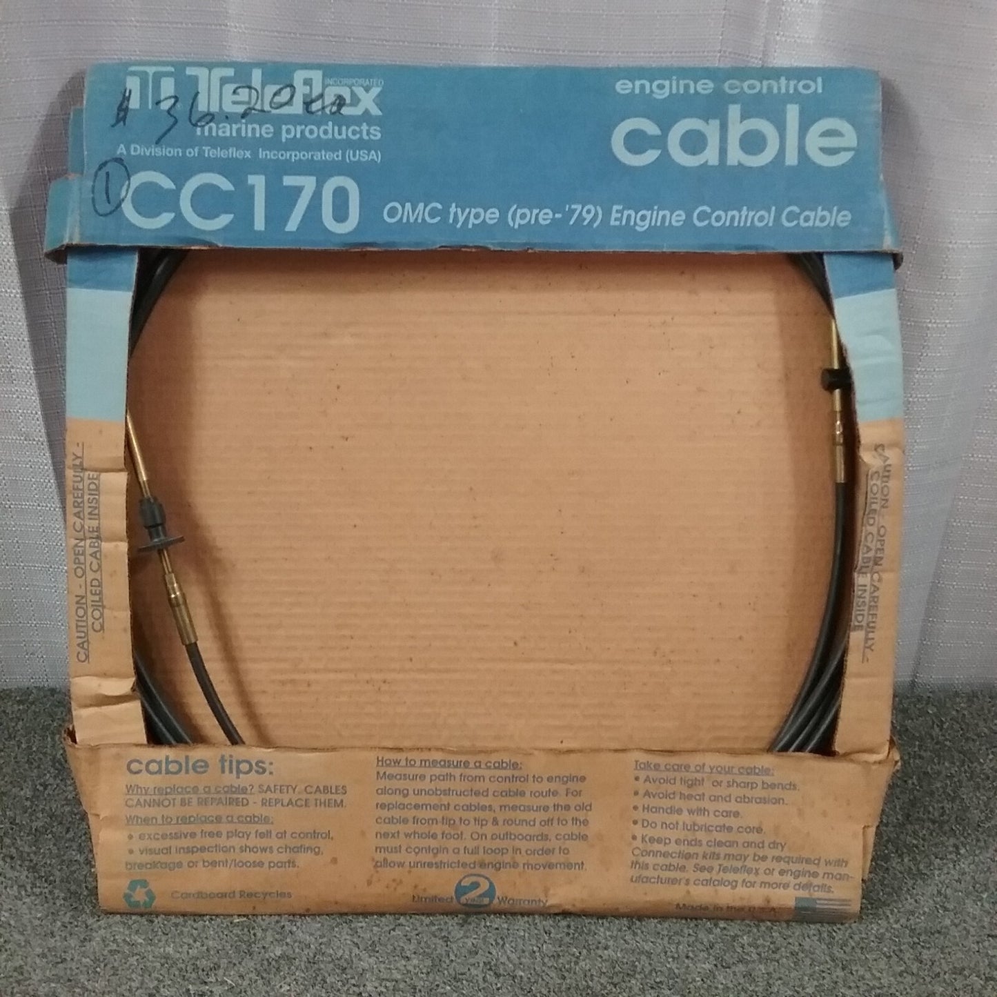 NEW TELEFLEX CC17017 Control Cable Assembly, 400 Series, 17'