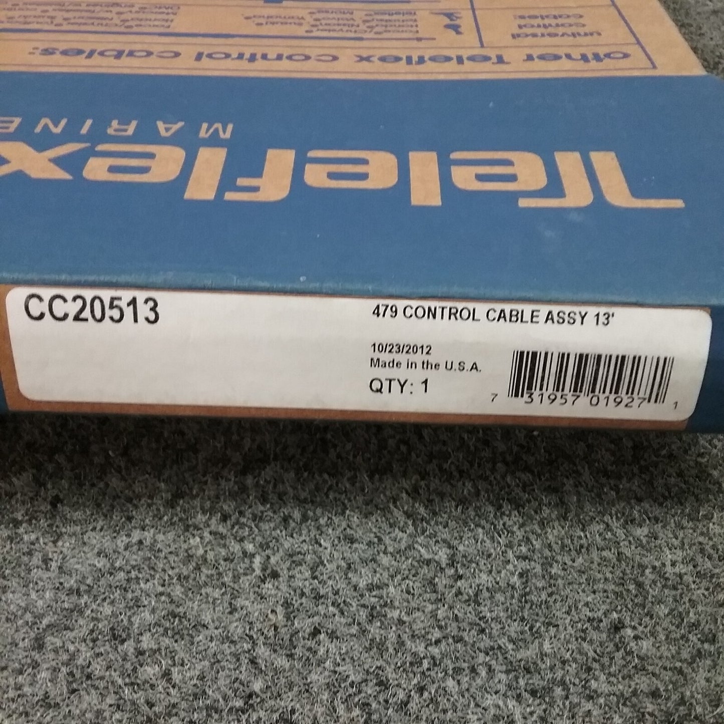NEW TELEFLEX CC20513 Control Cable Assembly, 479 Series, 13'
