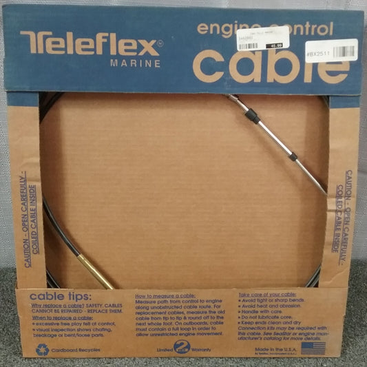 NEW TELEFLEX CC21012 Control Cable, 630 Mariner Series, 15'