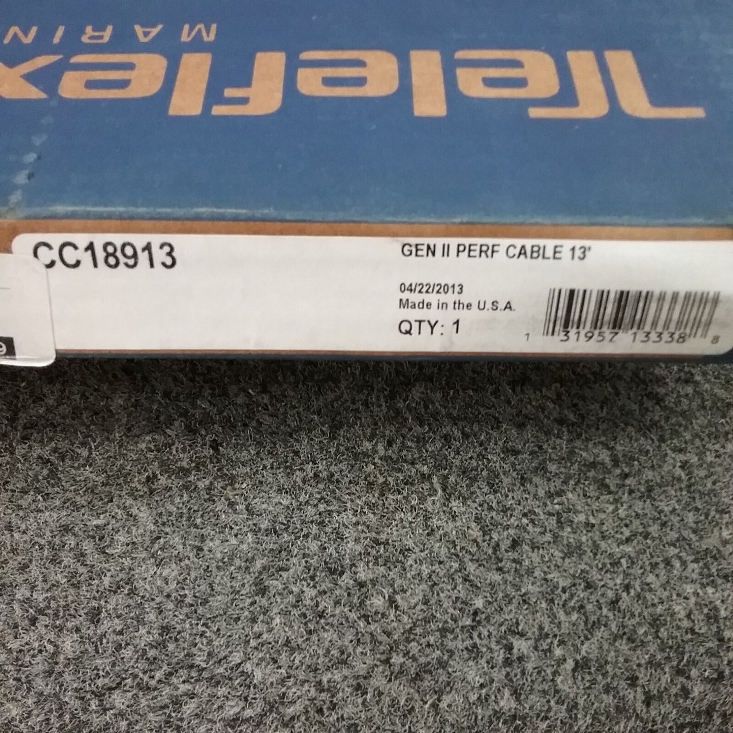 NEW TELEFLEX CC18913 Control Cable, CC189 Gen II Mercury Series, 13'