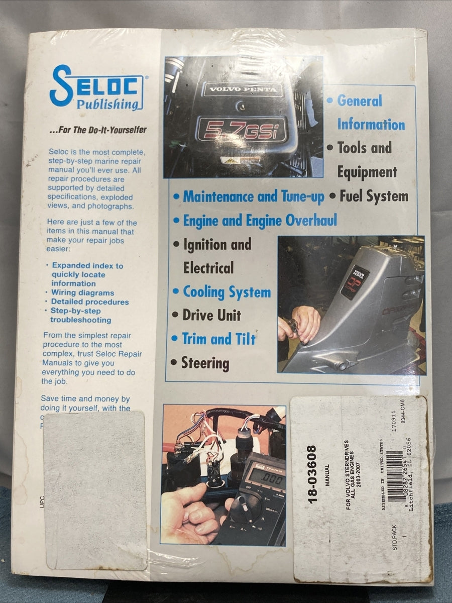 VOLVO PENTA 3608 STERN DRIVES REPAIR MANUAL 2003-2012 715568036087