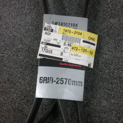 NEW GENUINE GM 14102104/6RIB-2570MM SERPENTINE BELT