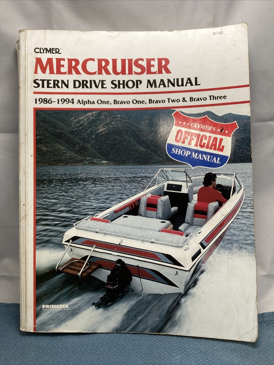 NEW CLYMER MERCRUSIER B742 STERN DRIVE SHOP MANUAL 1986-1994 024185765578
