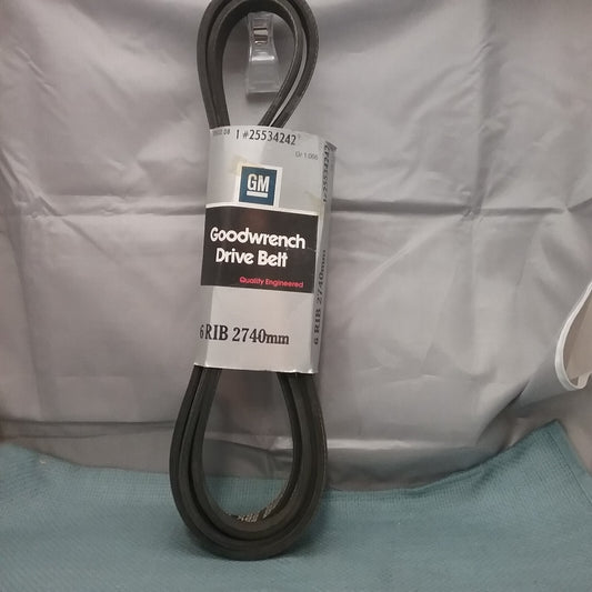 NEW GENUINE GM 25534242 SERPENTINE BELT 6RIBS-2740MM GR 1.066