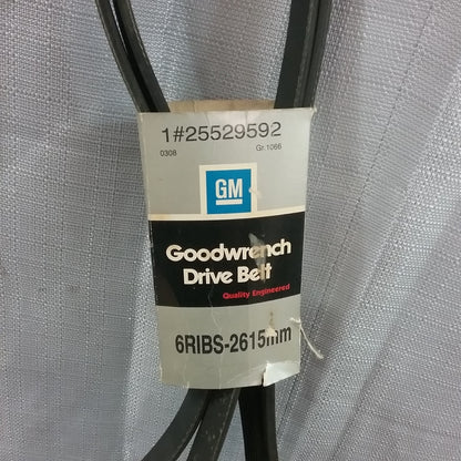 NEW GENUINE GM 25529592 SERPENTINE BELT 6RIBS-2615MM GR 1.066