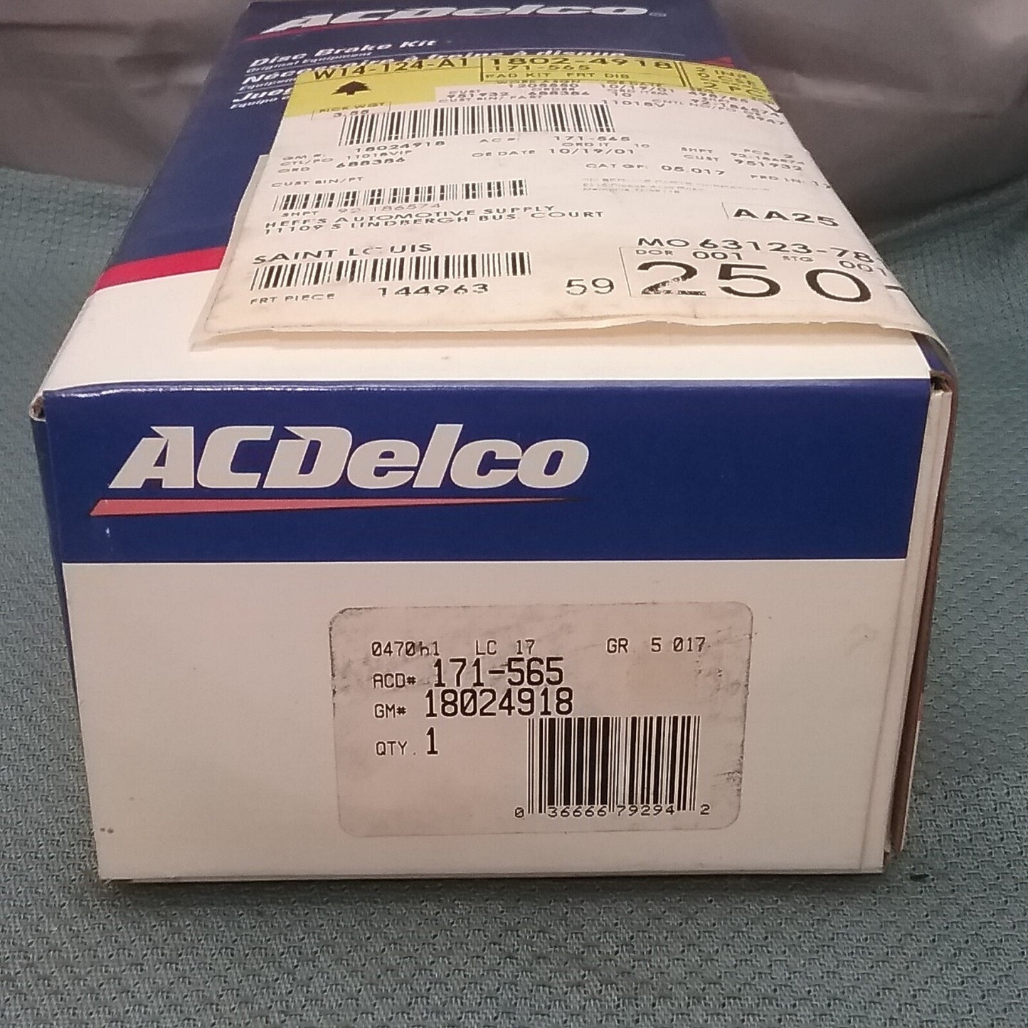 NEW ACDELCO 171-565 DISC BRAKE PAD KIT GM 18024918 GR 5.017