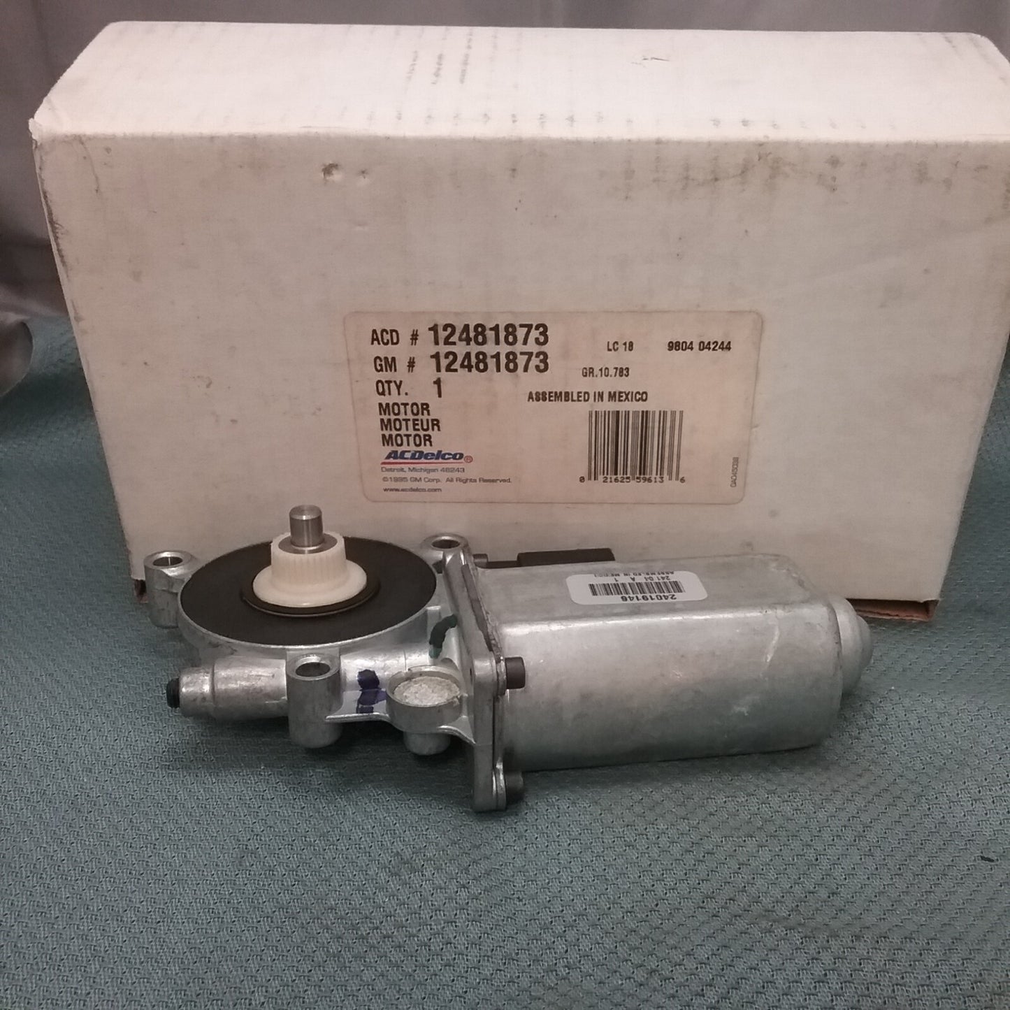 NEW ACDELCO 12481873 MOTOR ASSEMBLY, FRONT RH SIDE DOOR WINDOW REGULATOR