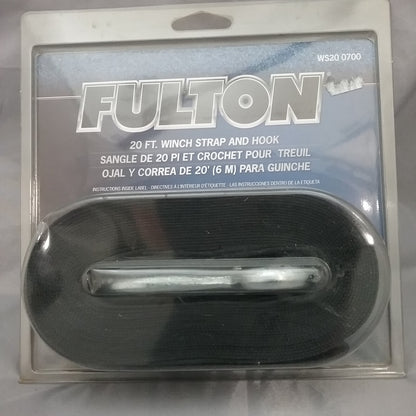 NEW FULTON WS200700 2"X 20FT. WINCH STRAP AND HOOK