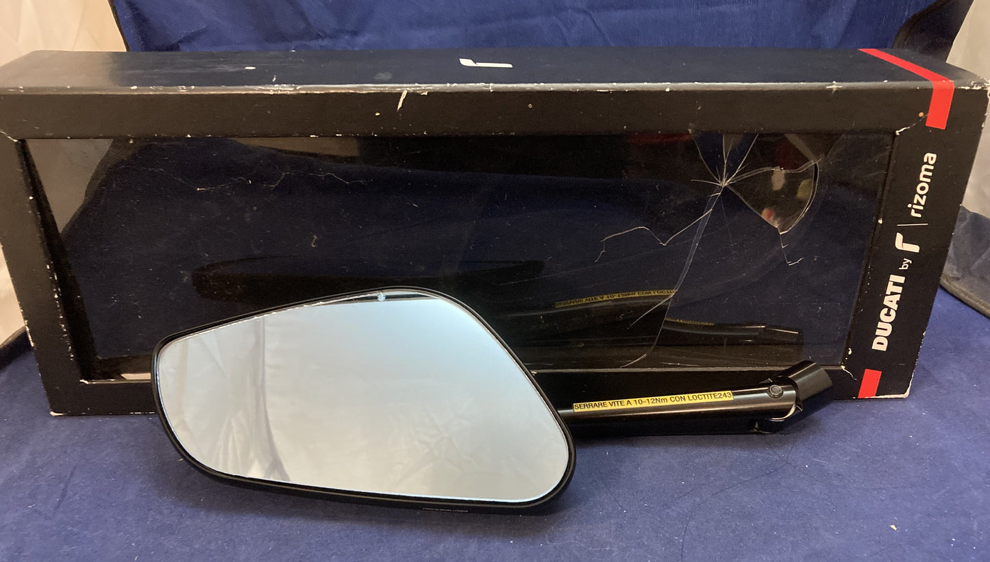 USED GENUINE DUCATI 96880711AA LH Rearview Mirror Black by Rizoma
