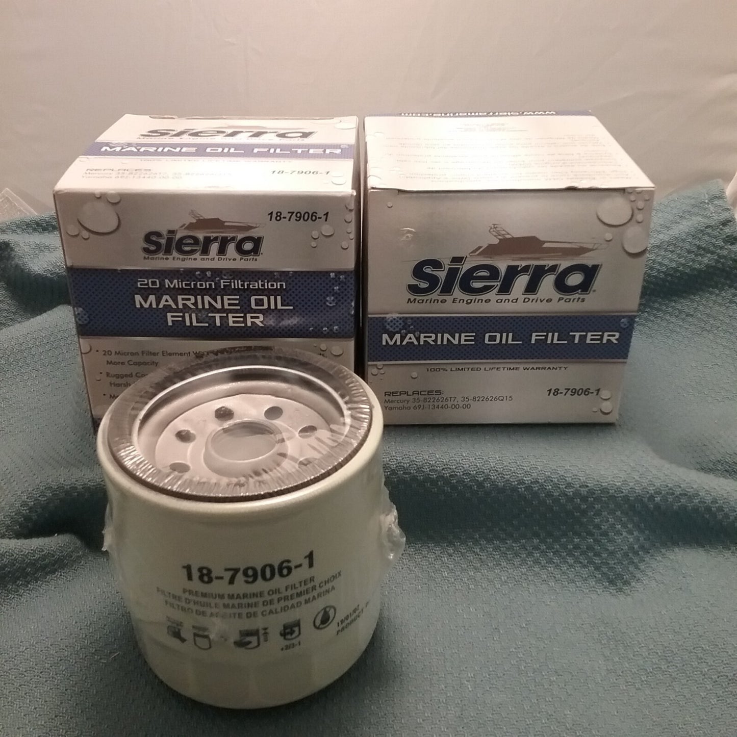 QTY 3, NEW SIERRA 18-7906-1 Marine Oil Filter