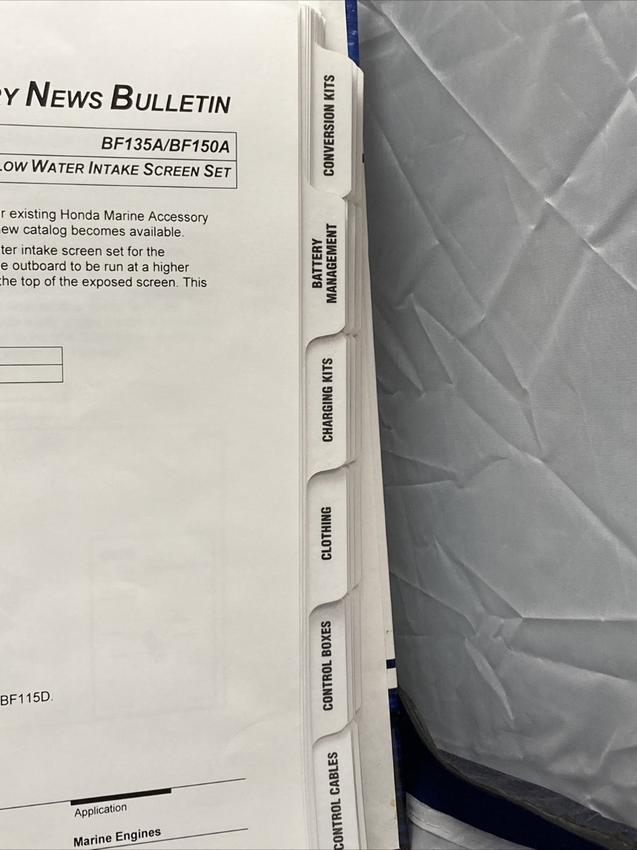 HONDA MARINE M0045 ACCESSORIES CATALOG 2010 WITH BINDER