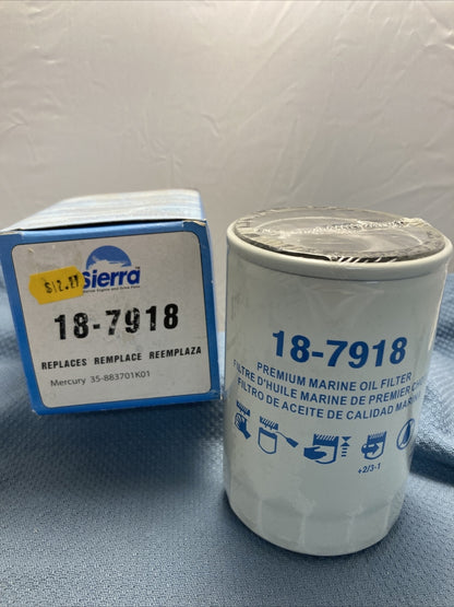 NEW SIERRA 18-7918 MARINE OIL FILTER