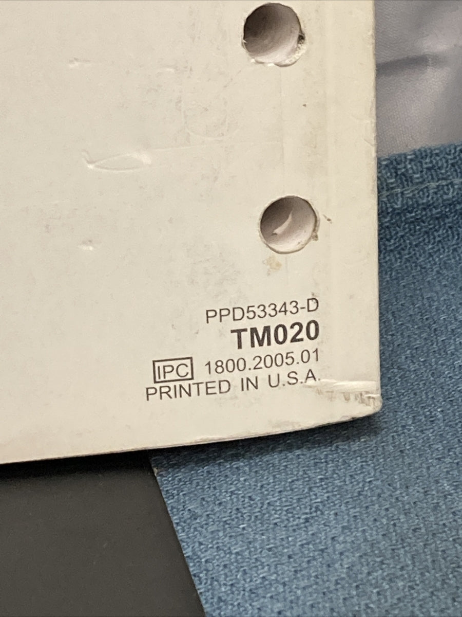 HONDA MARINE TM020 RIGGING GUIDE 2005 PPD53343-D